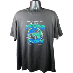 Amarillo Crime Stoppers Car Show T-Shirt - Black Retro Graphic 2010s